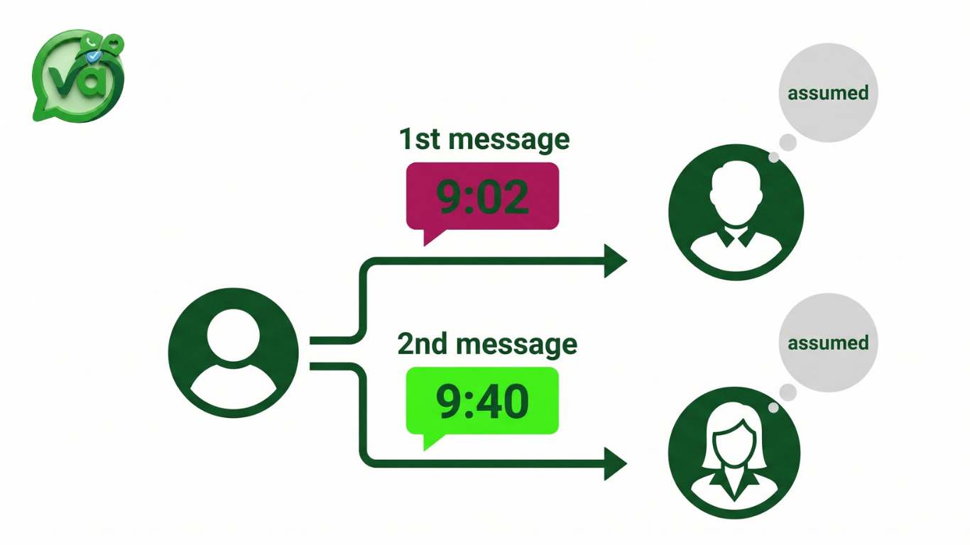 One customer writes twice on two channels and two agents each assume the other will reply.